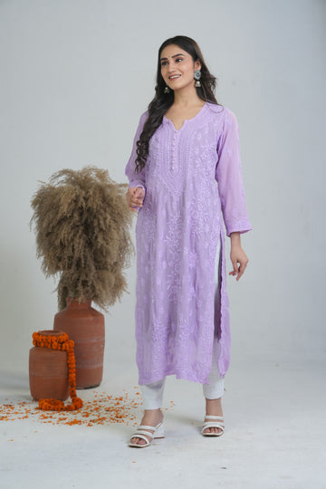Aaparya Hand Embroidered Viscose Long Kurti