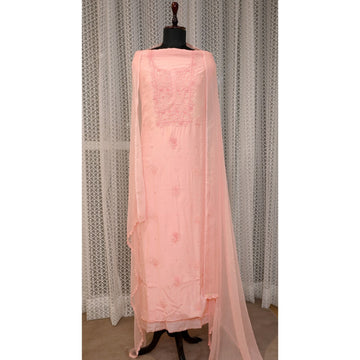 Aaparya Hand Embroidered Muslin 3 Piece Set.