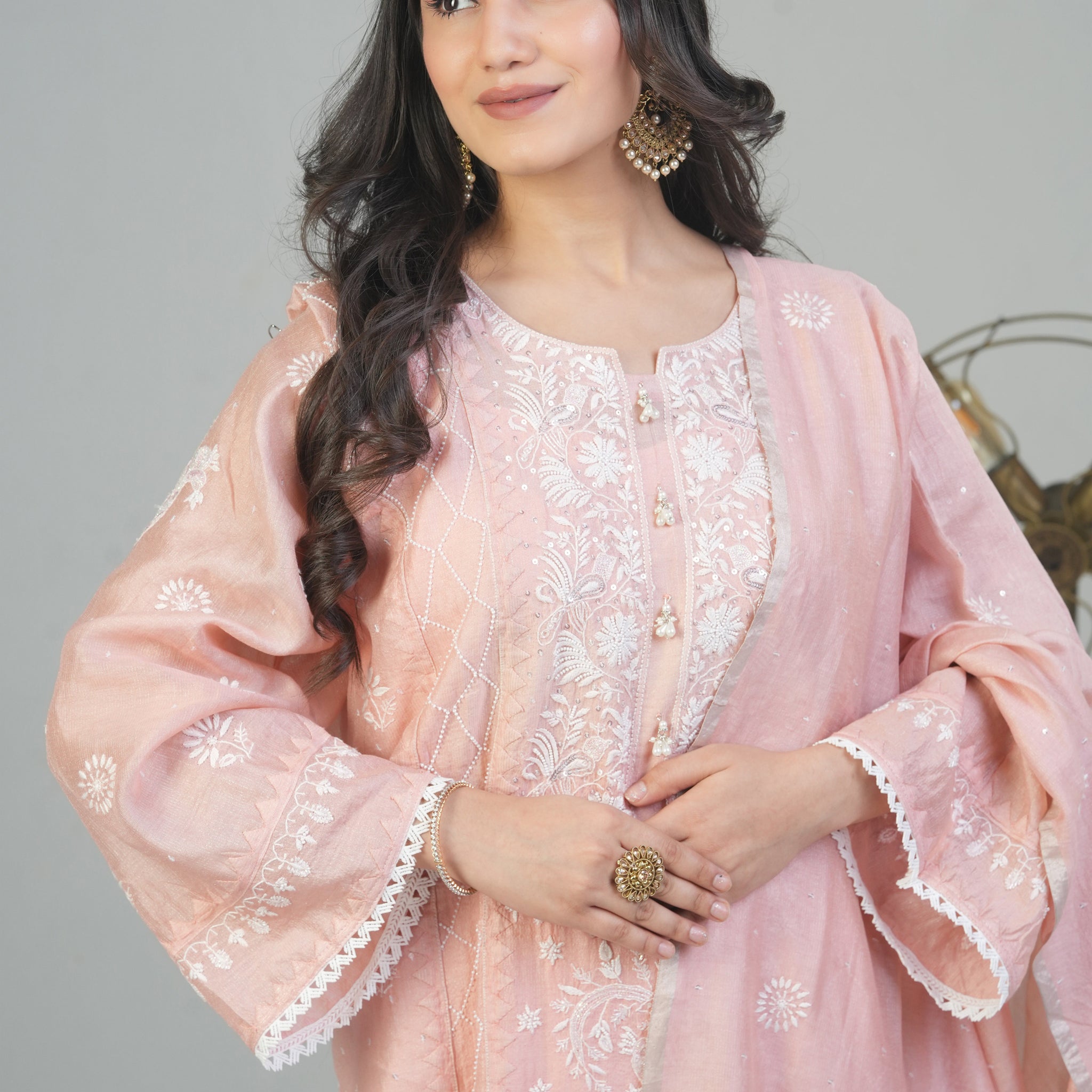 Semi Stitched Tissue Suit