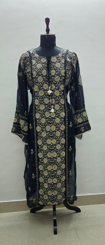 Mal Chanderi Semi Stich Suit