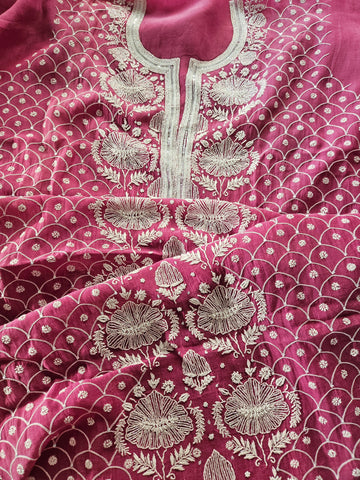 Unstiched Mal Chanderi Suit
