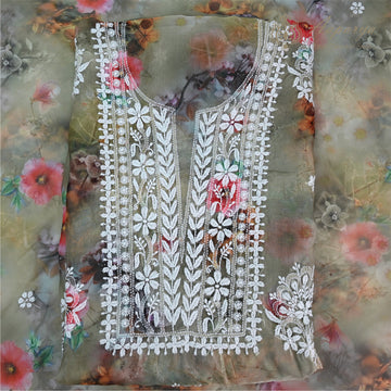 Organza Unstitched Suit