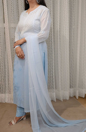 CHANDERI STITCHED SUIT