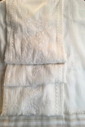 Unstitched Mal Chanderi Suit