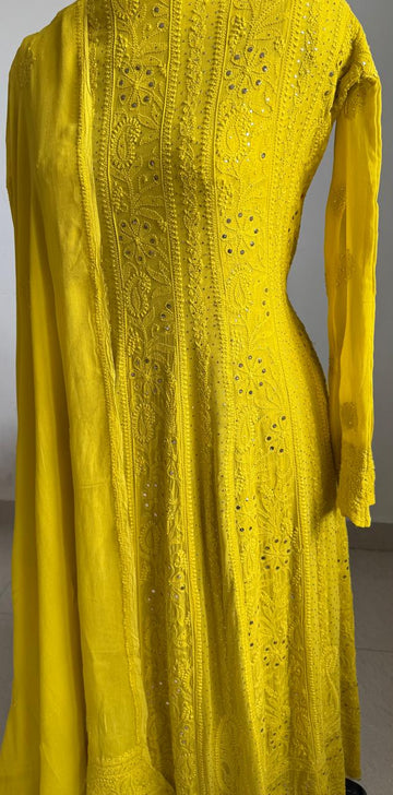 CHIKANKARI STITCHED ANARKALI