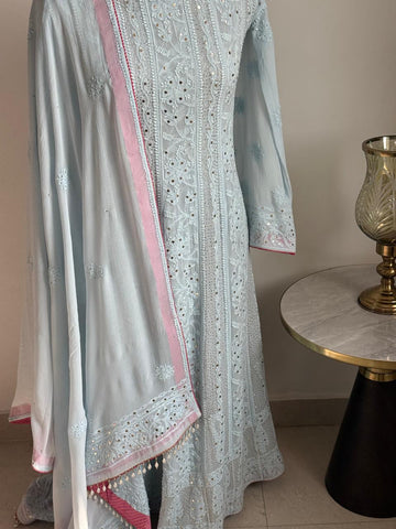 CHIKANKARI STITCHED ANARKALI