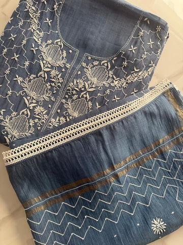 MAL CHANDERI UNSTITCHED SUIT