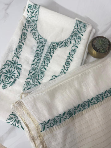 PURE CHANDERI UNSTITCHED SUIT