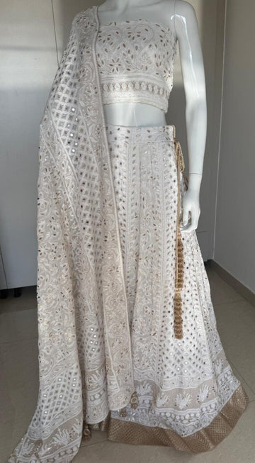 SHEHZADI COLLECTION CHIKANKARI LAHENGA