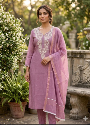 UNSTITCHED MAL-CHANDERI SUIT