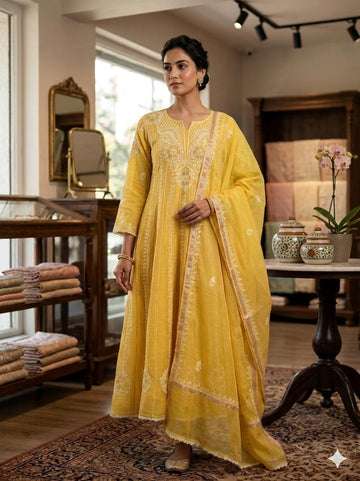 SEMISTITCHED MALCHANDERI ANARKALI