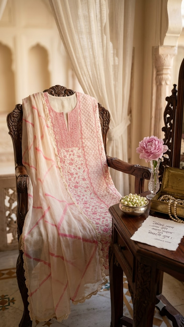 TUSSAR SILK UNSTITCHED SUIT